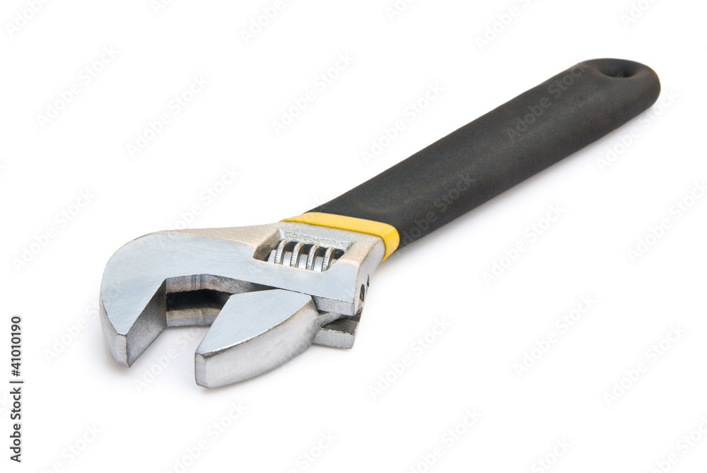 side view black handle spanner with clipping path side view black handle spanner with clipping path