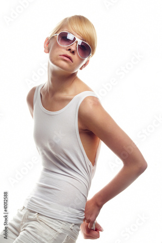 Portrait of beautiful sexy woman in sunglasses © fox17