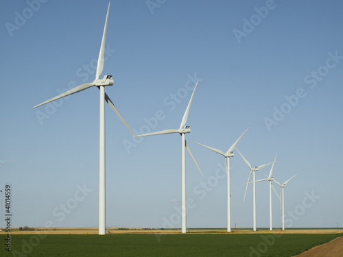 Obraz na płótnie Wind turbines farm