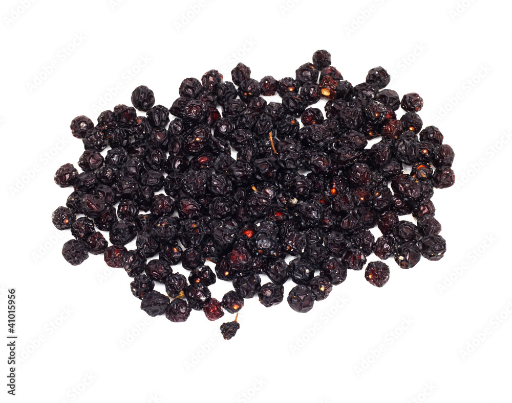 dried cherries on a white background dried cherries on a white background