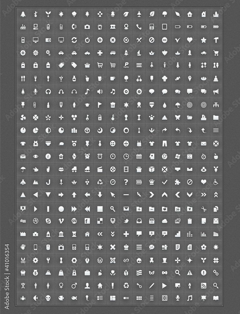 Iconset 368 Icons Vers.1 white