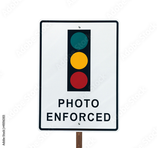 Photo Enforced Traffic Light Sign