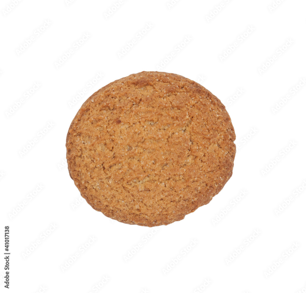 Peanut Butter Cookie Isolated on White Background Peanut Butter Cookie Isolated on White Background