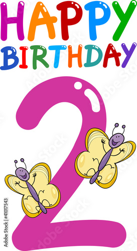 second birthday anniversary design