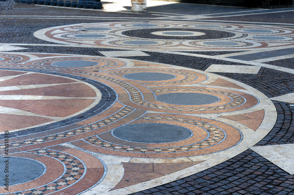 Pavement in front of St Stephans Basilica in Budapest Hungary