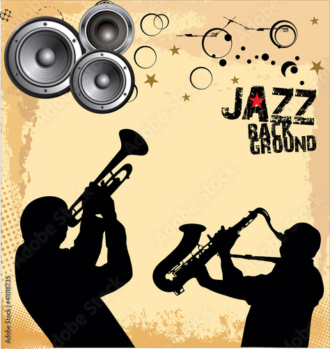 Jazz music grunge  background