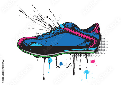 illustration with sneakers