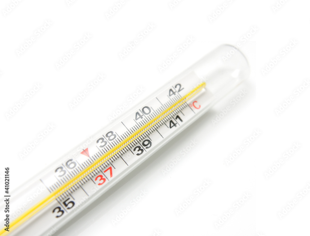 Thermometer on the white background Thermometer on the white background