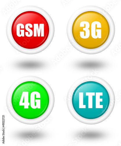 telecommunication vector icon set with shadow