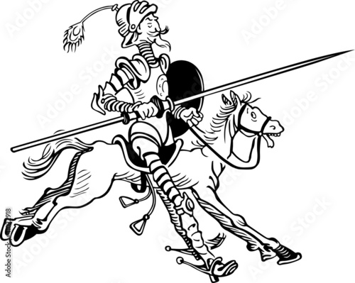 Don Quixote riding horse