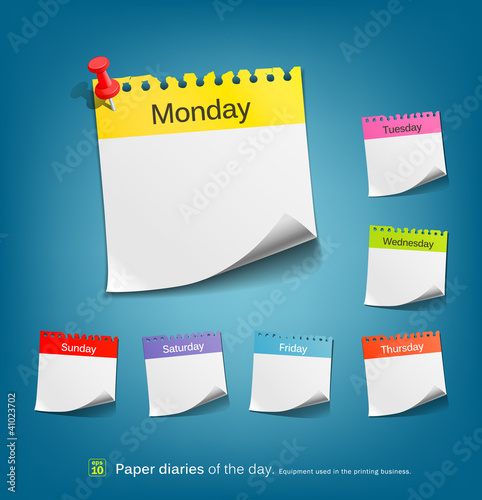 Colorful Paper note, vector