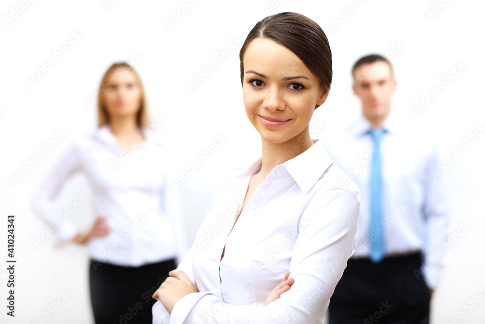 three successful young business persons together three successful young business persons together