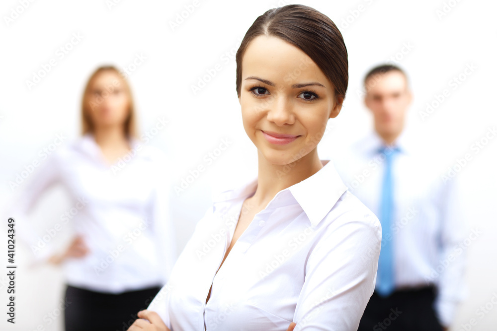 three successful young business persons together three successful young business persons together