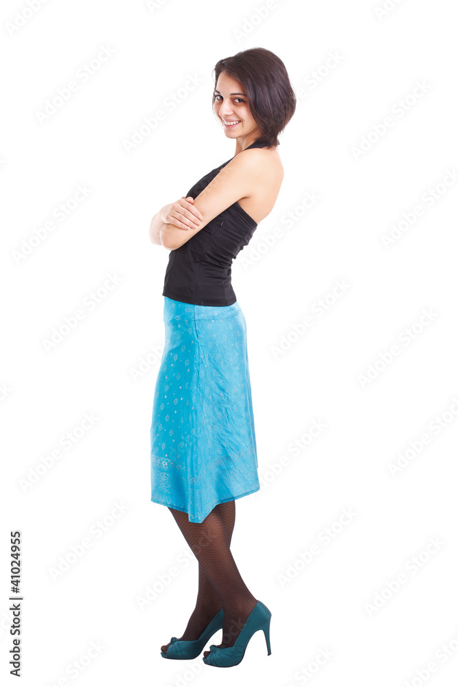 Naklejka premium young woman posing confidently