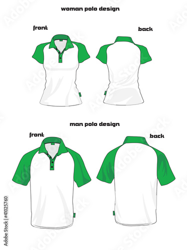 decent polo shirt woman and man sport design