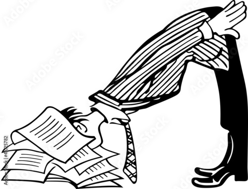 Картината върху платно Businessman is tired of the work