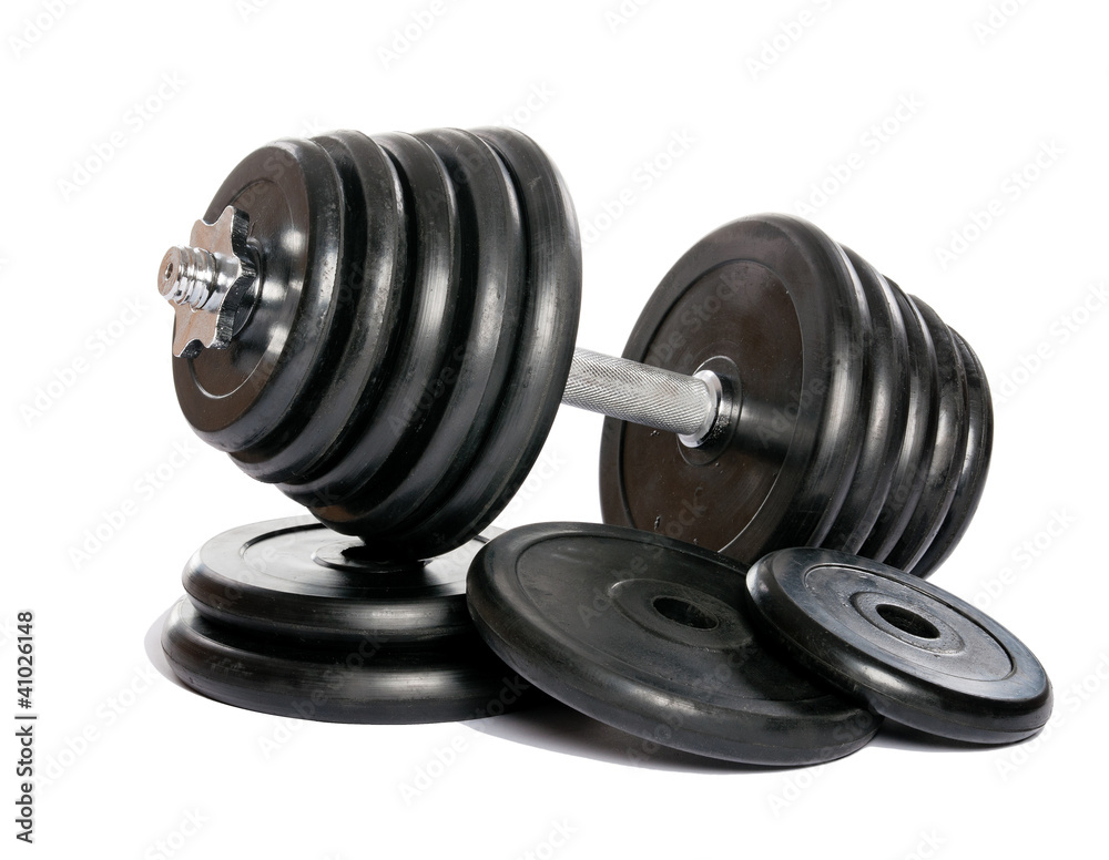 Heavy dumbbell. Weight of 20 pounds. Isolation.