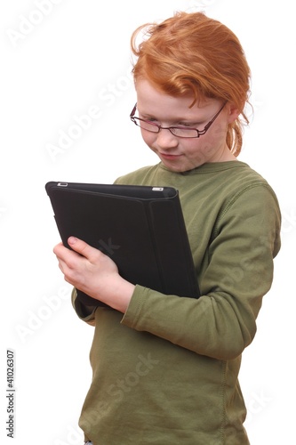 Mädchen mit Tabletcomputer