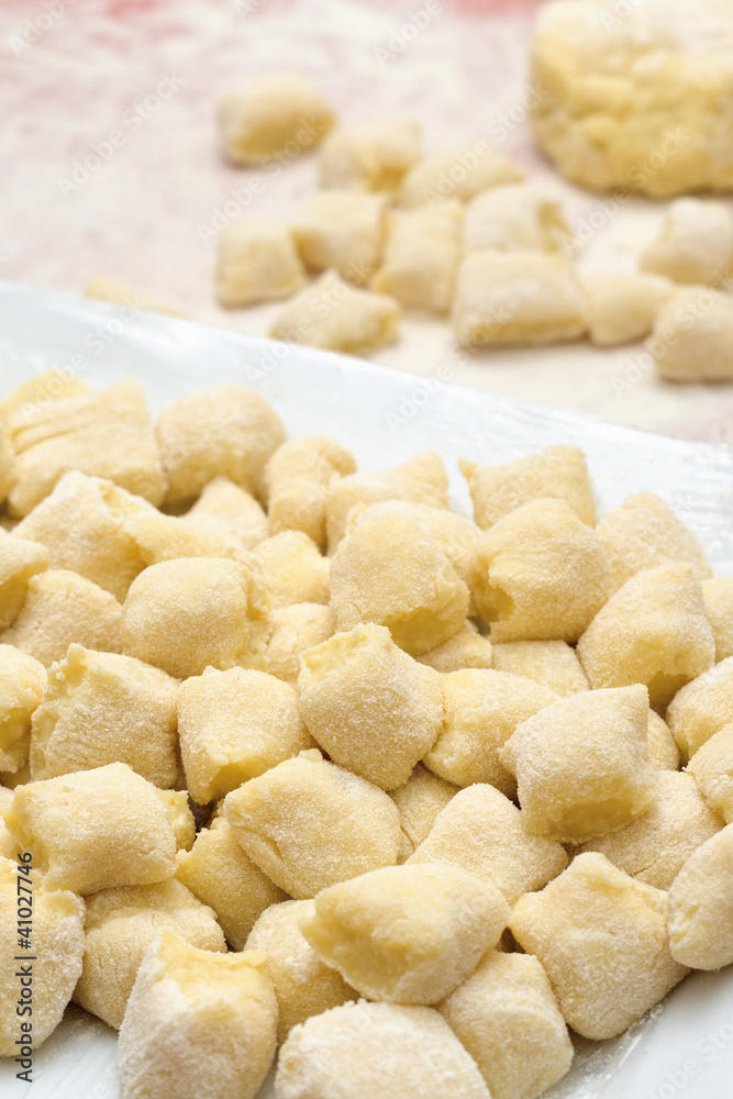 Making gnocchi Making gnocchi