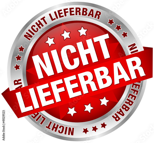 Button Banner "Nicht lieferbar" rot/silber