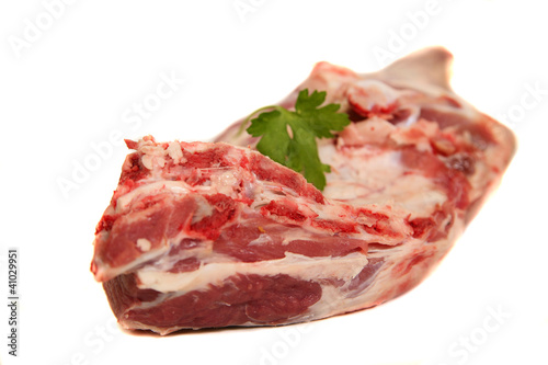 raw beef meat steak over white background