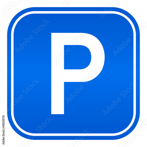 Vector cars parking sign