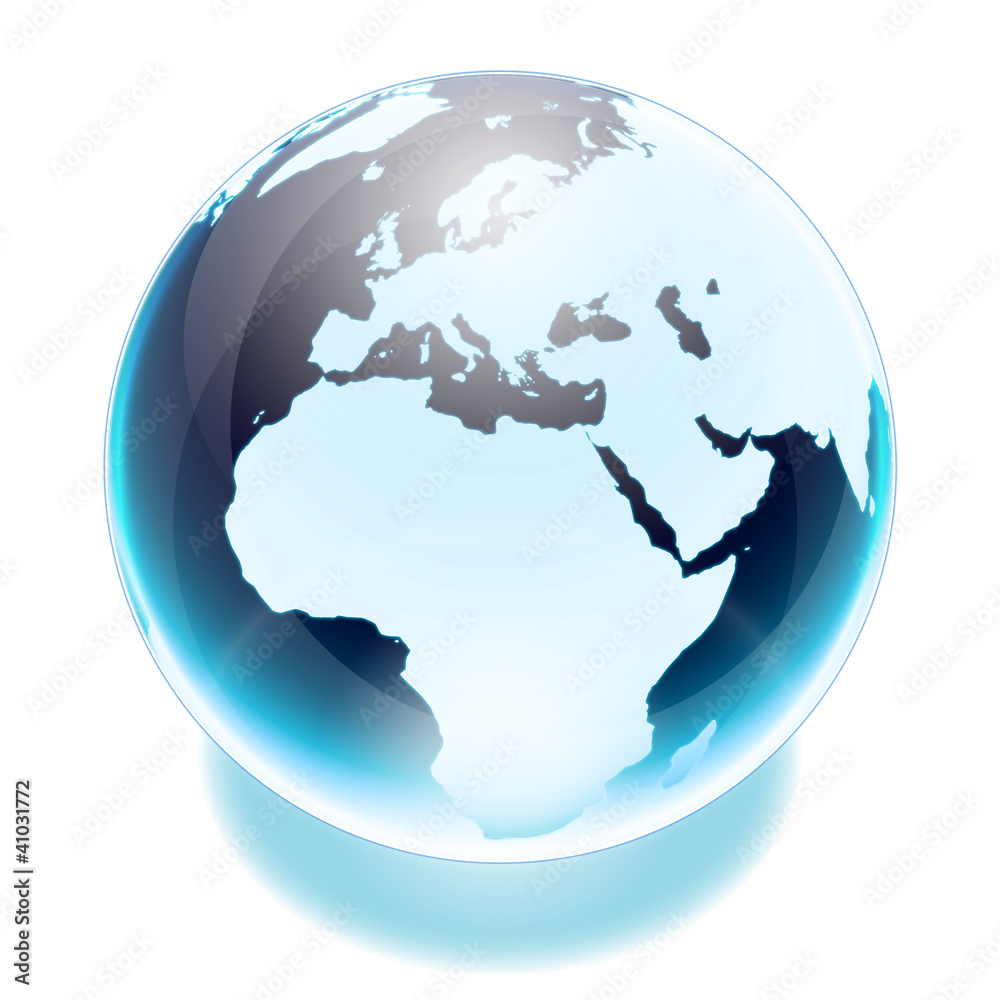 Naklejka premium 地球儀ヨーロッパ