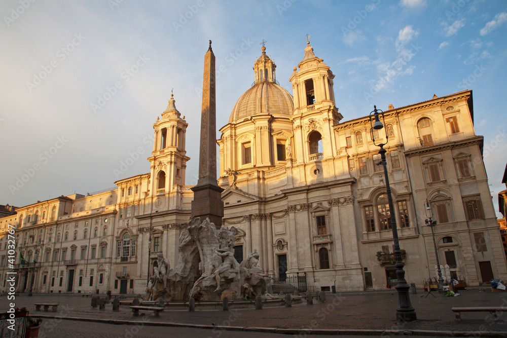 Rome - Piazza Navona in morning