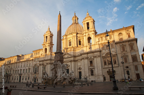Rome - Piazza Navona in morning