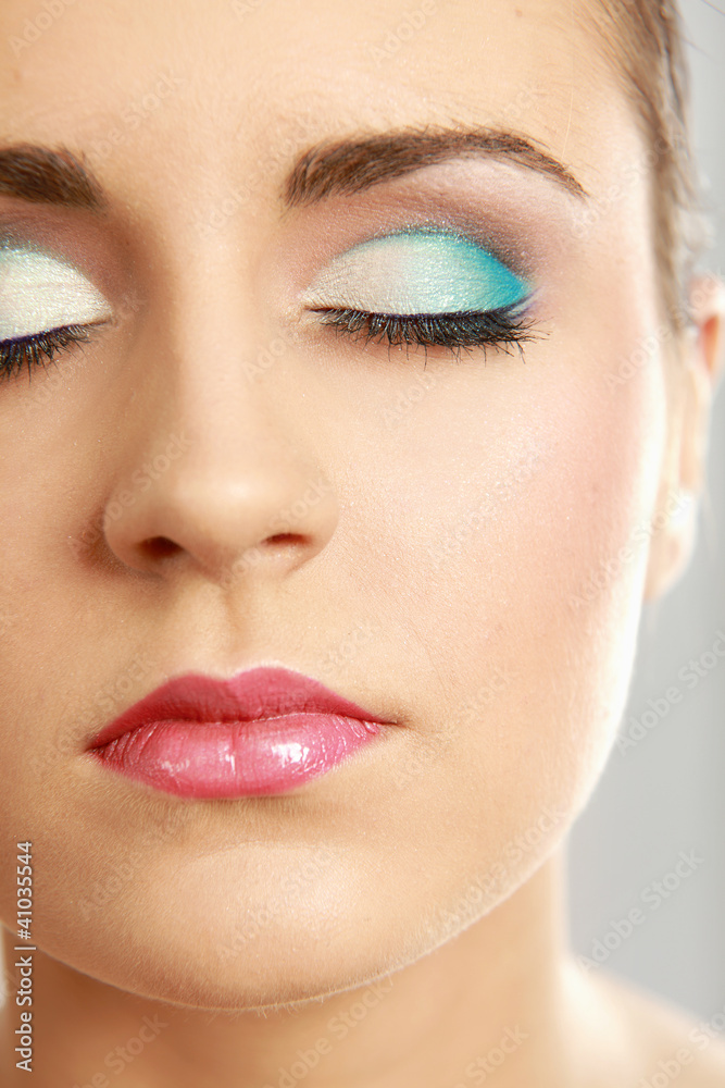 Woman eye with exotic style makeup