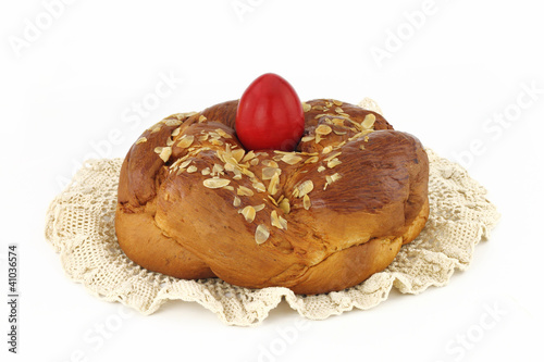 Foto Easter bread isolated on white