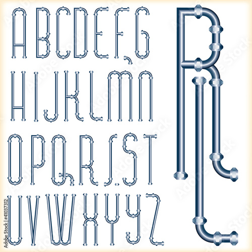 blue tube font