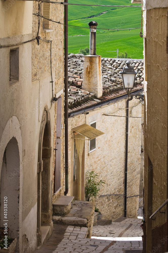Fototapeta premium Alleyway. Pietramontecorvino. Puglia. Italy.