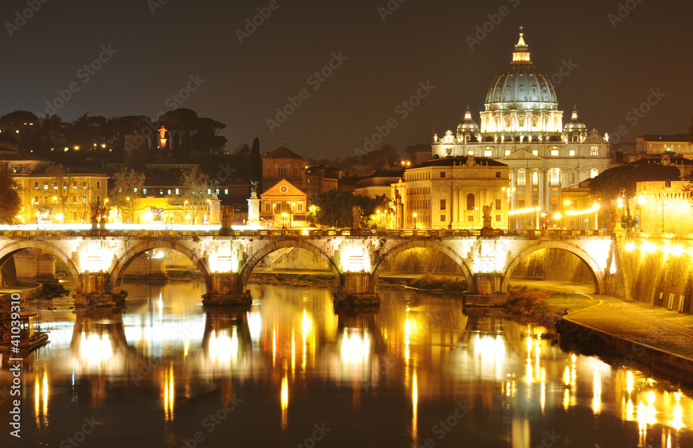 Rome panorama at night