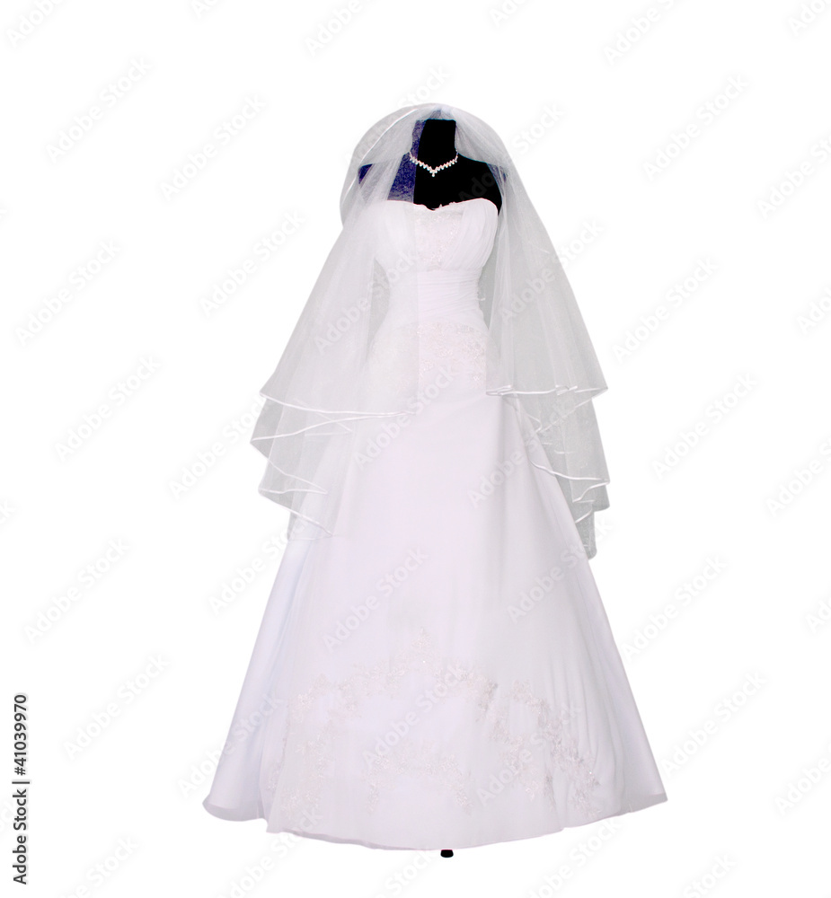 Wedding dress on mannequin Wedding dress on mannequin