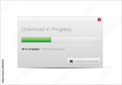Download window - download progress in browser