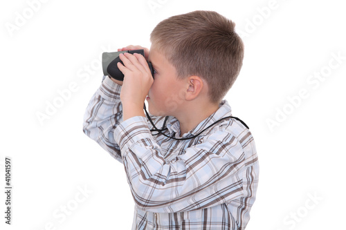 фотографія Boy with binoculars