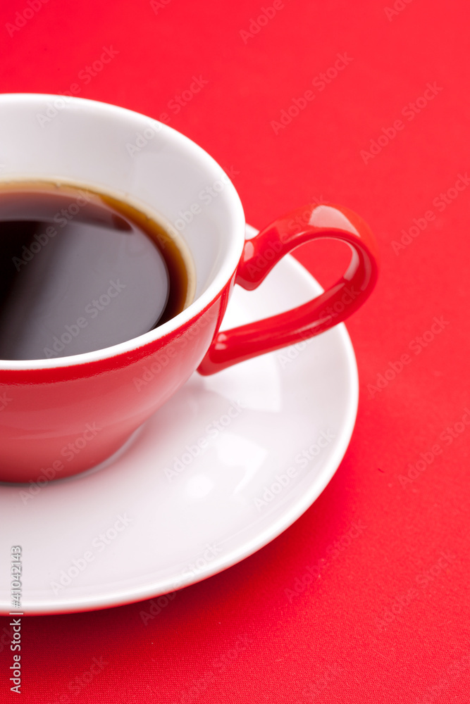 Black coffee in a porcelain dish Black coffee in a porcelain dish