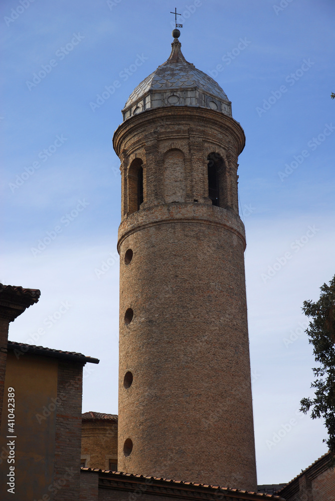 Ravenna,  Saint Vitale basilica round bell tower