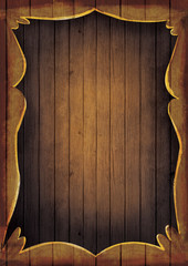 Wooden frame illustration