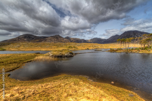 Fotografie Connemara mountains and lake scenery, Ireland
