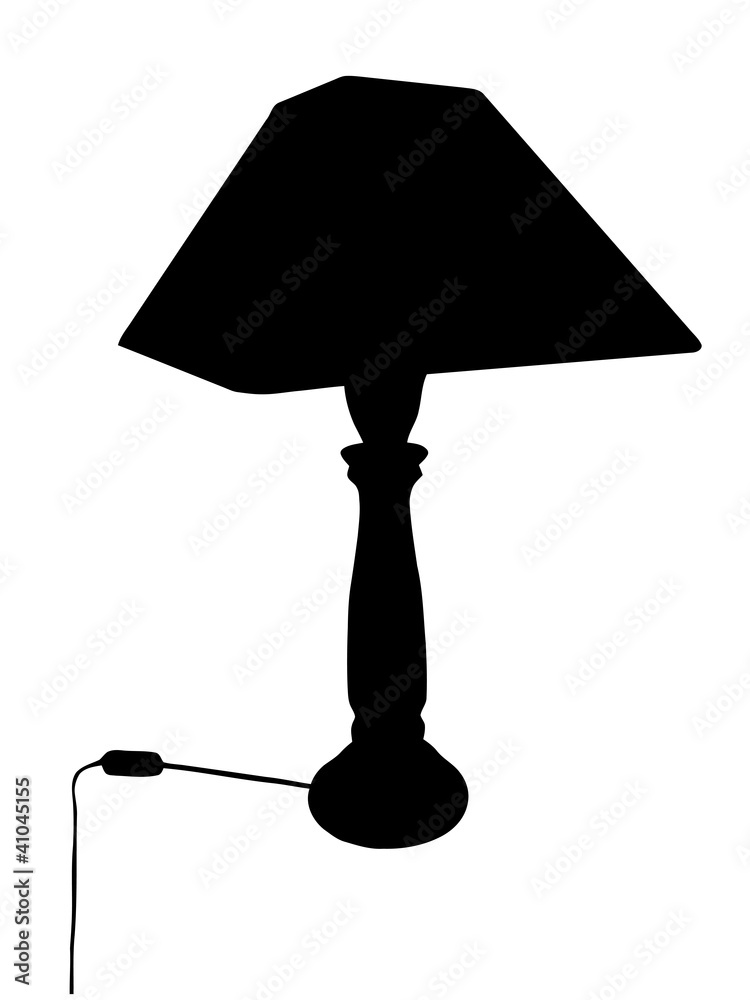 Bed Lamp Silhouette Isolation