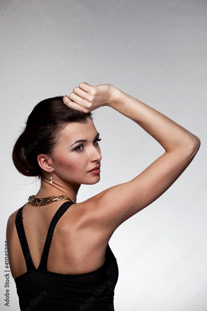 Portrait of luxury woman in exclusive jewelry Portrait of luxury woman in exclusive jewelry