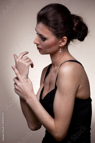 Portrait of luxury woman in exclusive jewelry
