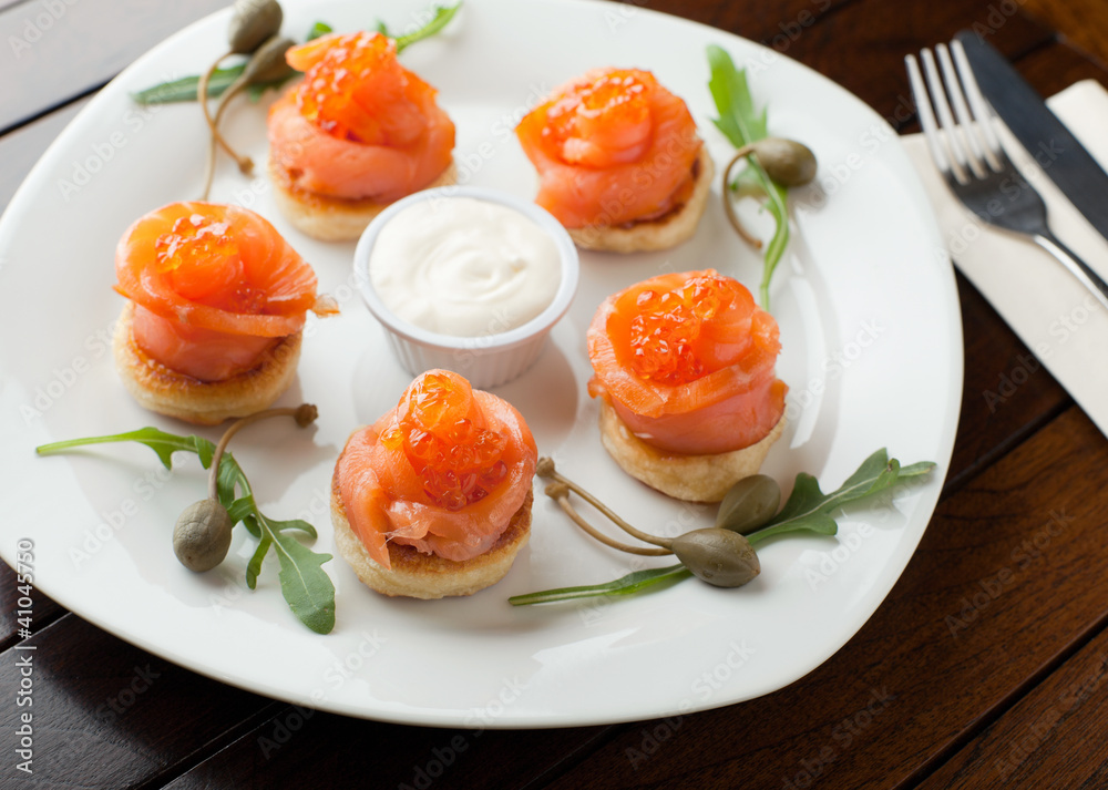 Salmon and Red Caviar Salmon and Red Caviar