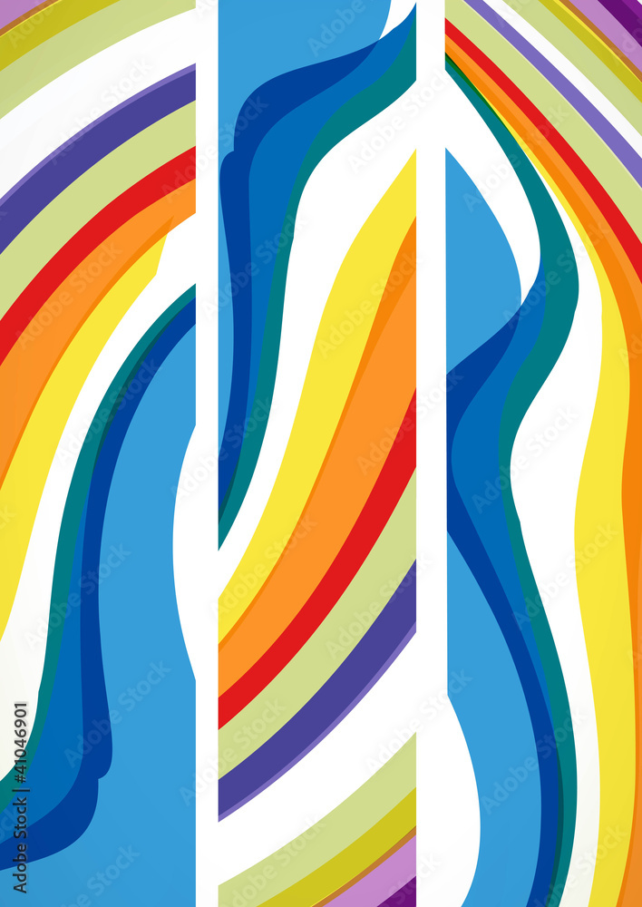 Obraz premium abstract colorful header rainbow wave set