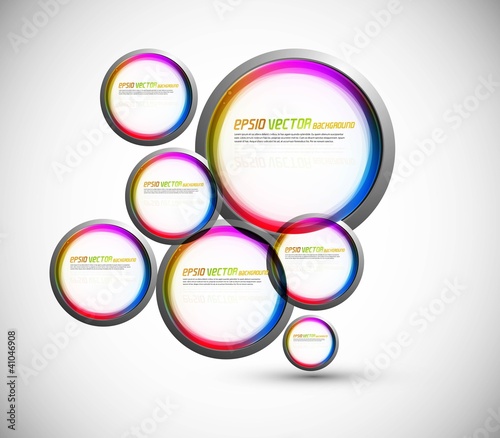 abstract vector colorful circle for speech bubbles