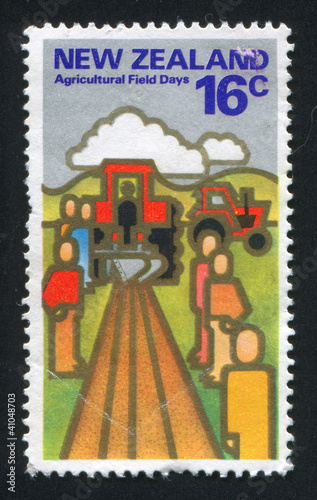plow and tractor