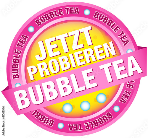 Button Banner "Jetzt probieren - Bubble Tea" pink