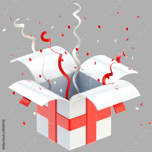 Gift box with ribbon, confe...